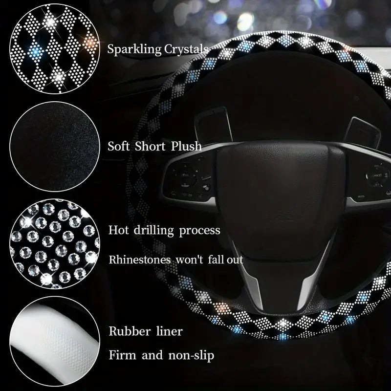 Crystal Rhinestone Steering Wheel Cover