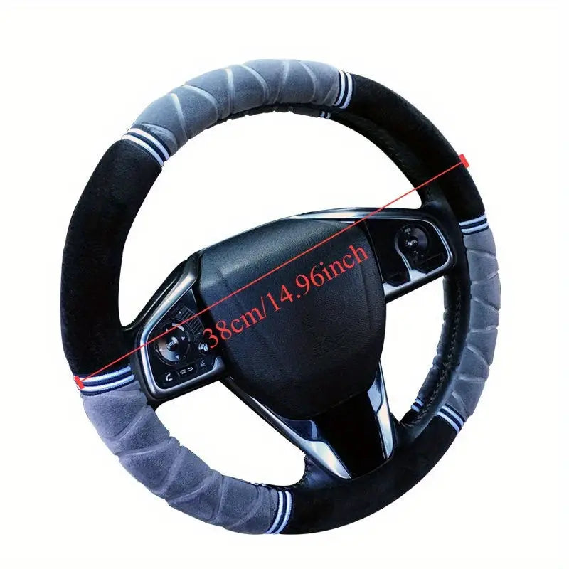 Plush Velvet Steering Wheel Cover