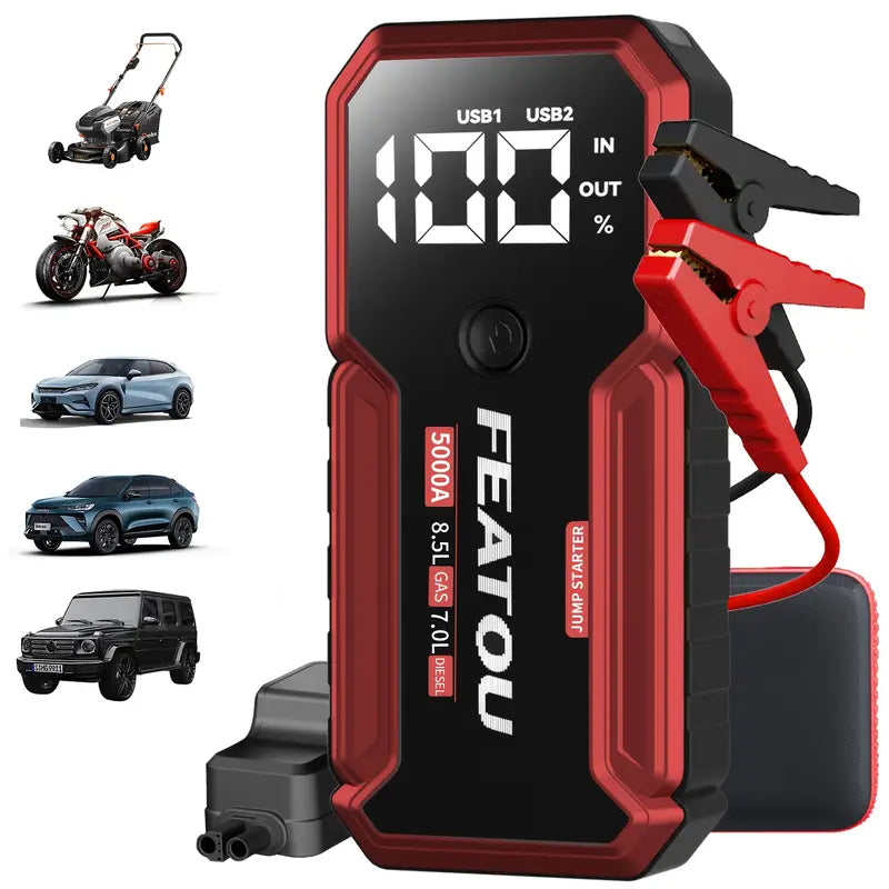 5000A Peak Power Portable Car Jump Starter