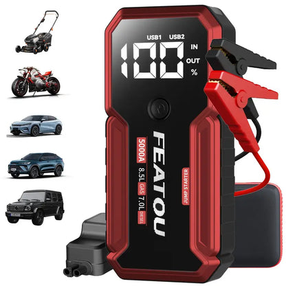 5000A Peak Power Portable Car Jump Starter