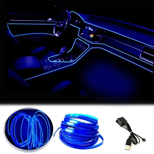 Blue LED Car Interior Lighting Strip