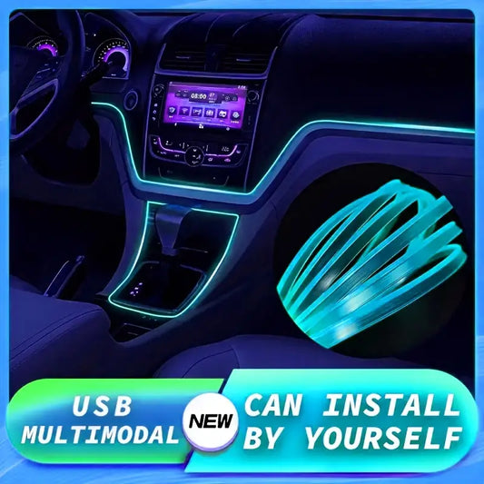 USB-Powered Car Interior Neon Light Kit