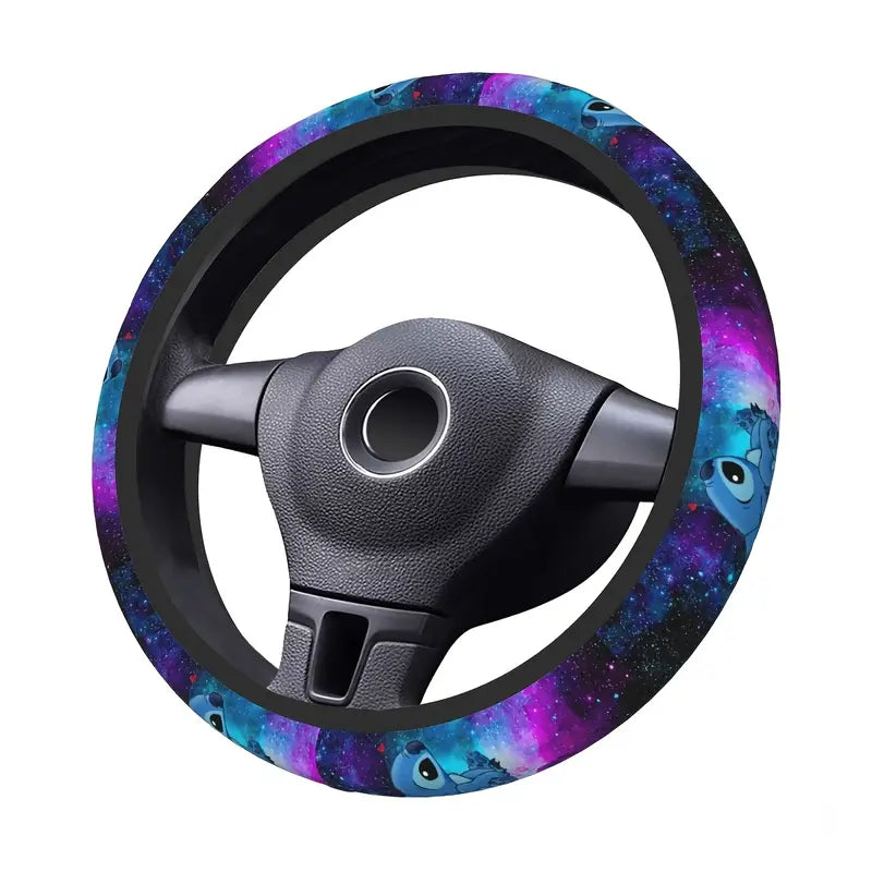 Little Blue Monster Pattern Steering Wheel Cover