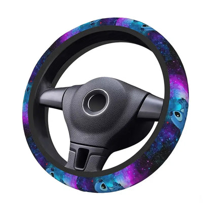 Little Blue Monster Pattern Steering Wheel Cover