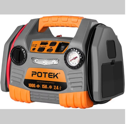 POTEK Car Starter With 150 PSI Air Compressor