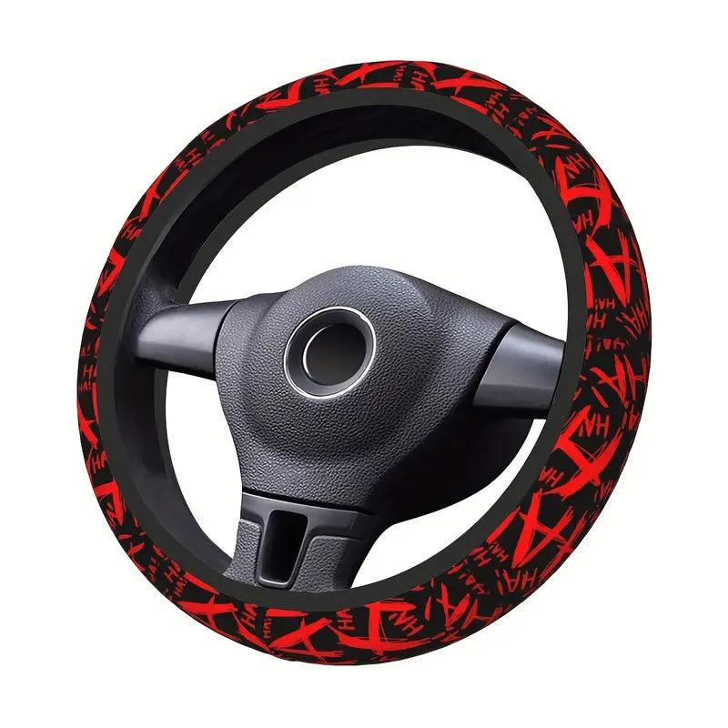 Anime Cartoon Red Steering Wheel Cover