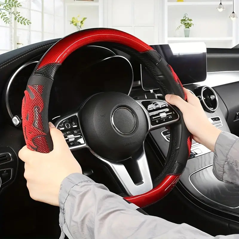 Carbon Fiber Pattern Car Steering Wheel Cover